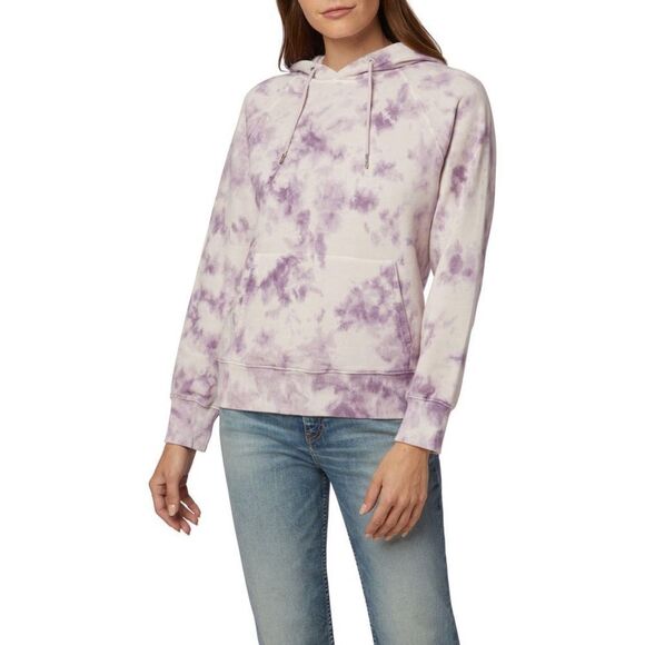 Hudson Women’s Soft Lilac Fatigue Live-in Tie Dye Pullover Hoodie Size Small - Picture 9 of 9